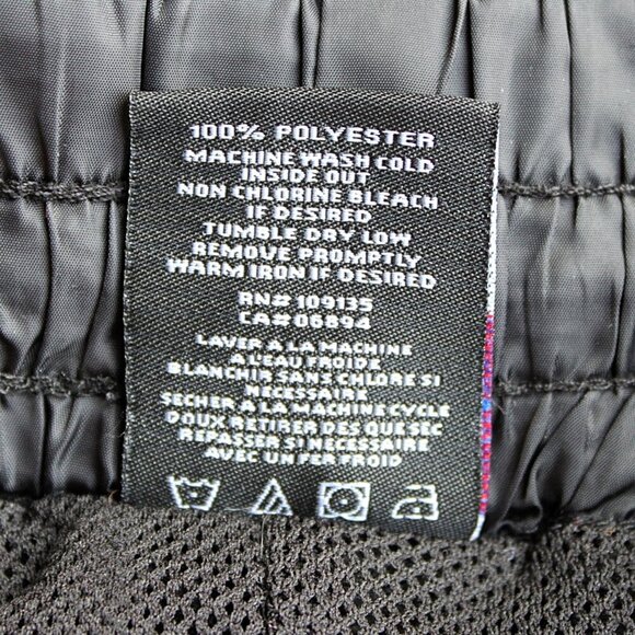 LA Lakers NBA Men's Large Wind Pants Black Elastic Tie Waist Warm Up Retro - Picture 9 of 9